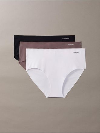 Calvin Klein Womens Invisibles 3-Pack Hipster - Multi - XL