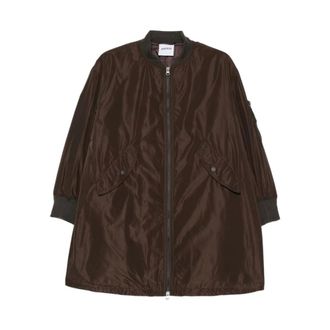 Aspesi Chaqueta de seda y nailon - Jackets - Mujer - Marr&oacute;n - S