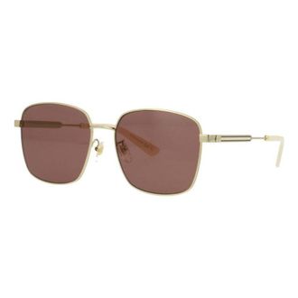Gucci (WMNS) Gucci square frame Metallic Sunglasses Brown GG0852SK-004
