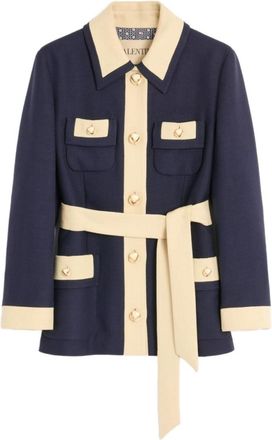 Valentino Garavani Blue Belted Coat
