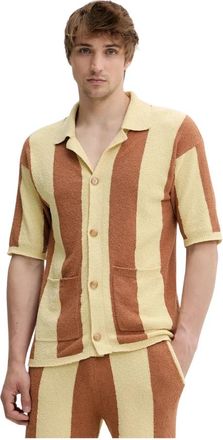 Nanushka Jeff Shirt - Heren - Korte mouwen Overhemden - Veelkleurig - M - Katoen - Overhemden
