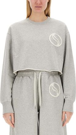Stella McCartney Grey Logo Crew Neck Sweatshirt