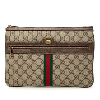 Gucci Pre-owned Gucci GG Supreme Web Ophidia Clutch Unisex 94HB9HZUL60UFQSK