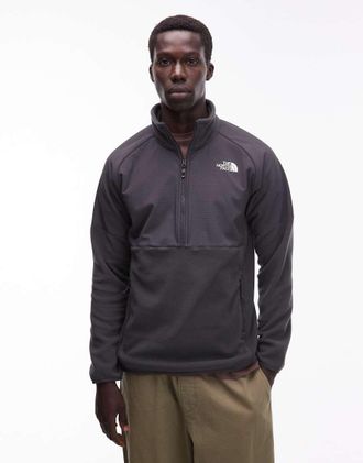 The North Face Glacier - Pile grigio pesante con zip corta