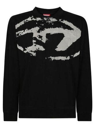Diesel Relaxed-Fit Black Sweatshirt With Graphic Design