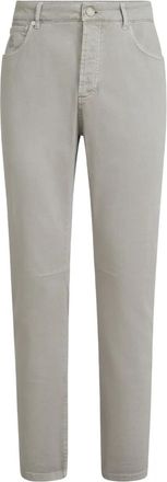 Brunello Cucinelli Broek met knoopsluiting en vijf zakken - Grijs