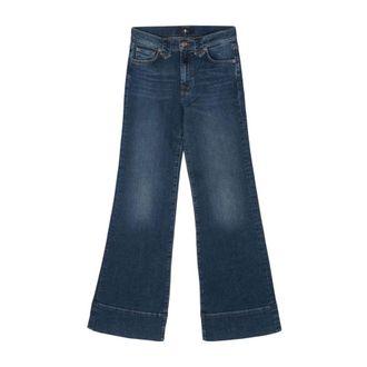 7 For All Mankind Wijde Jeans - Denim Blue - Dames - Jeans - Blauw - Maat: W30 Denim