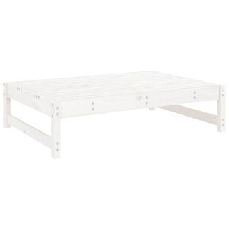 Berkfield Home Beautiful Garden Footstool White 120x80 cm Solid Wood Pine