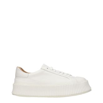Jil Sander Sneakers Donna Pelle Bianco/Bianco Ottico