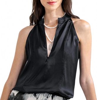 Go Silk Womens Go Scuba Cutaway Tank In Washed Black