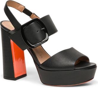 Santoni Womens high-heel sandal in Black at Nordstrom, Size 10.5