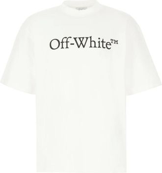 Off-white Tops, Heren, Wit, S, Katoen, Casual Katoenen T-shirt in Wit