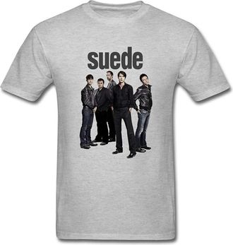 nr Mens Suede Band Logo T-Shirt White