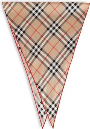 Burberry Sandbeiger Karo-Seidenschal