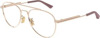 Bottega Veneta Aviator Optisch Frame - unisex - Brillen - Geel - 54 MM - Accessoires