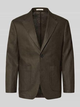 Selected Regular Fit Sakko aus reinem Leinen Modell BAILEY in Dunkelgruen, Gr&ouml;&szlig;e 46