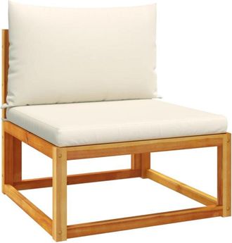 vidaXL Vidaxl - Sof&aacute; De Jard&iacute;n Sin Brazos Con Cojines De Madera De Acacia Y Rat&aacute;n