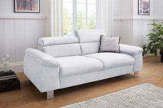 Cotta Polstergarnitur »Komaris, B: 193 bzw. 100 cm« Set, Set: 3er-Sofa & Hocker, mit Kopfteilverstellung