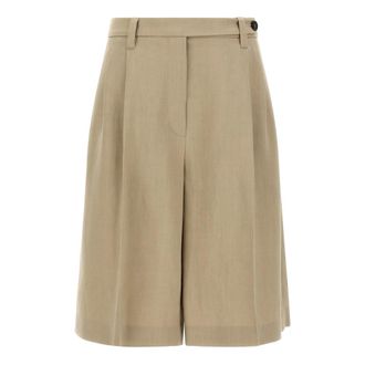 Brunello Cucinelli Sartorial Bermuda Shorts - female - Brunello Cucinelli - Bermudas - Beige - S - Shorts