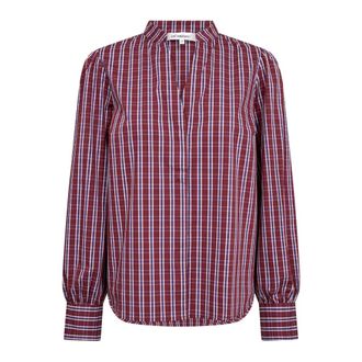 Co'Couture Camisa Renee CC Check V - Blouses & Shirts - Mujer - Rojo - XS
