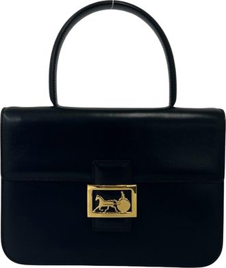 Celine Black Leather Handbag Tote Bag (Pre-Owned)