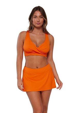 Sunsets Elsie Bikini Swimsuit Top - D Cup in Kumquat Sandbar Rib at Nordstrom, Size 36