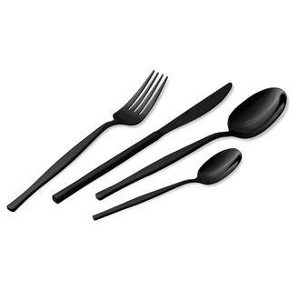 Berlinger Haus Juego de cubiertos acero inoxidable negro 24 piezas