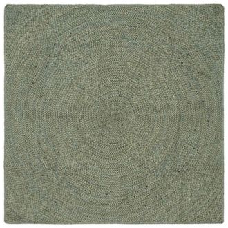 vidaXL Alfombras De &Aacute;rea Verde Oliva 120 X 120 Cm Yute Vidaxl