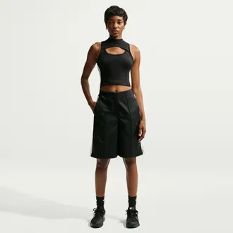 Nike Womens Naomi Osaka Loose Mid-Rise Shorts in Black | IO5811-010