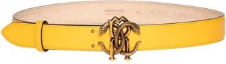 Roberto Cavalli Leren Riem - Dames - Riemen - Geel - 95 CM - Leer - Accessoires