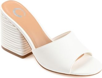 Journee Collection Leslee Peep-Toe Pump in White at Nordstrom Rack, Size 9.5