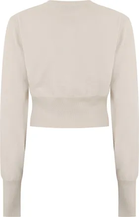 Vivienne Westwood Womens Cardigan Bea Cropped Black Wool-Silk Cardigans Sweater