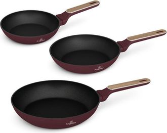 Berlinger Haus Berlinger Haus Berlinger Haus Juego De Sartenes Antiadherentes 3 Piezas, Aluminio Forjado Con Revestimiento Titanpro, Inducci&oacute;n Turbo, Mango Ergon&oacute;mic