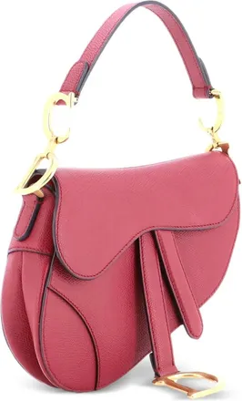 Dior Saddle Handbag Leather Mini shoulder bag - Rosso