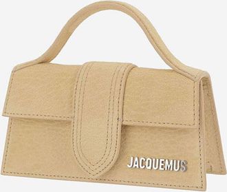 Jacquemus Womens Shoulder Bag Le Bambino Beige Suede