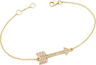 Ariana Rabbani Diamond Arrow Bracelet Yellow Gold