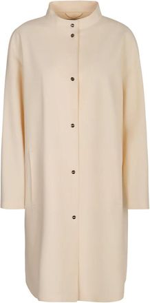 Herno Stijlvolle stoffen jas met zakken - Dames - Mantel - Beige - M - Jassen
