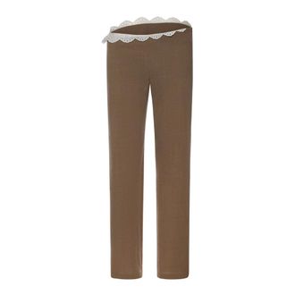 Magda Butrym Straight Trousers, female, Brown, Size: S Straight Trousers