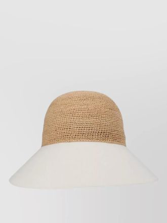 Helen Kaminski wide brim two tone hat adjustable strap
