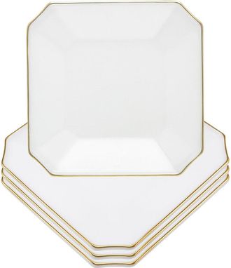 Barski Set Of 4 Square Plates With Rim