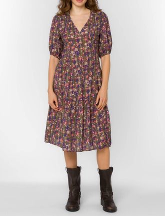 Velvet Heart Adelina Dress In Ditsy Greenery