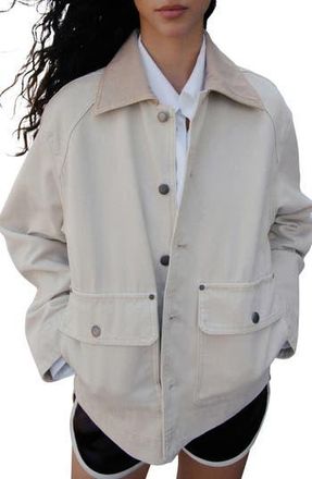 Mango Newrio Cotton Jacket in Light Beige at Nordstrom Rack, Size Large
