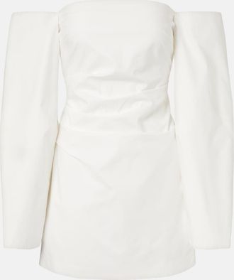 Sir. Martina off-shoulder cotton poplin minidress