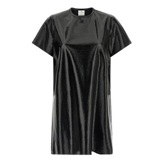 Courr&egrave;ges Dames, Jurken, Zwart, Maat: M Vinyl