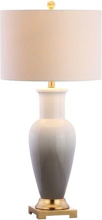 Jonathan Y Designs Dip Dye 31.5 Ceramic LED Table Lamp in White/gray at Nordstrom