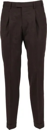 PT01 Brown Master Flap Straight-Leg Pants