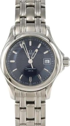 Omega Pre-owned Watches, male, Blue, Size: ONE SIZE Pre-owned Seamaster 120 Stainless Steel Quartz