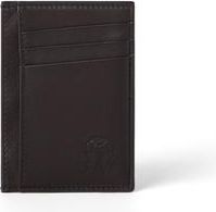 Brunello Cucinelli Calfskin card case in Dark Brown at Nordstrom
