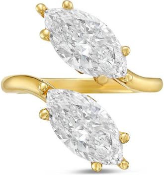 Diana M. Jewels 18kt Yellow Gold 10.00 Cts 2 Stone Marquise Lab Grown Diamond Ring