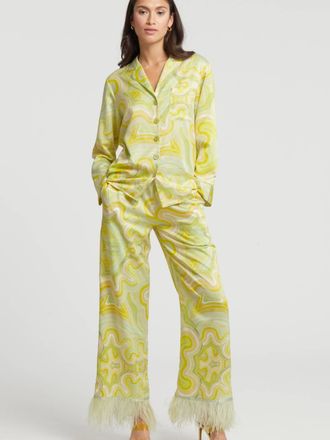Rya Collection Swan Fashion Pajama Set In Bridgette Print